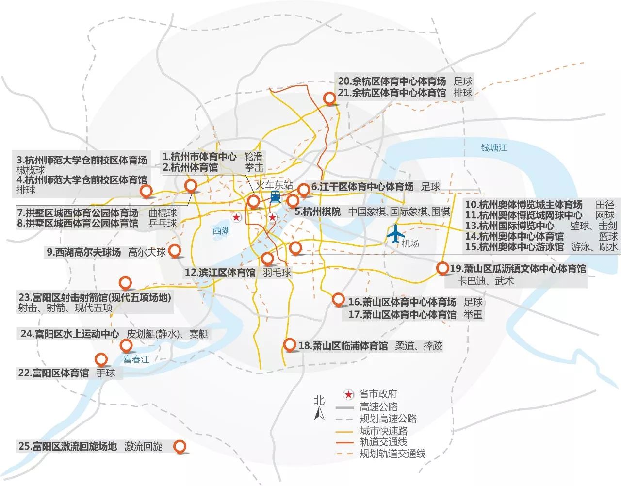 快收好这份地图杭州第一批33个亚运场馆建设安排出炉