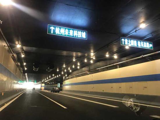 杭文一路隧道今早10点试通车5分钟可直达紫金港立交