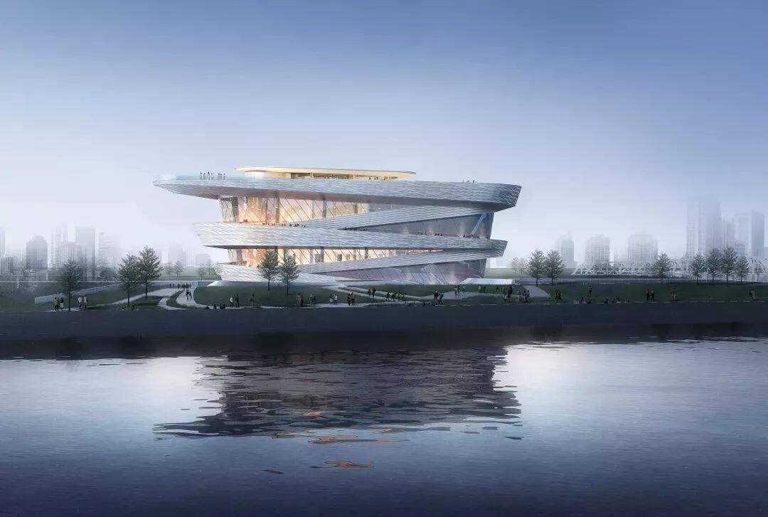 除了摩天轮 钱塘博物馆也入驻江河汇流区啦 2021年建成 就在城市综合