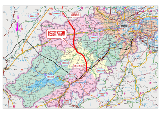 临建高速是浙皖两省间最后一条断通高速,也是2022年杭州亚运会配套