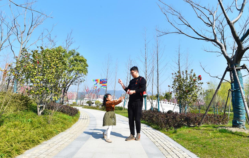 踏春赏花好去处杭州城北最大中央水景公园桃花湖公园今日试开园