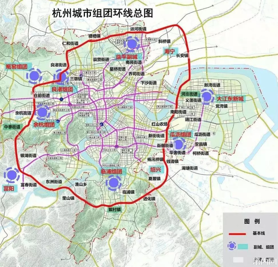 杭州中环最快年底开工,临浦、瓜沥、大江东将