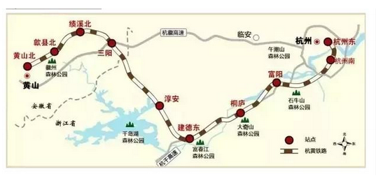 今日杭黄铁路铺轨全线贯通,计划今年10月开通运营