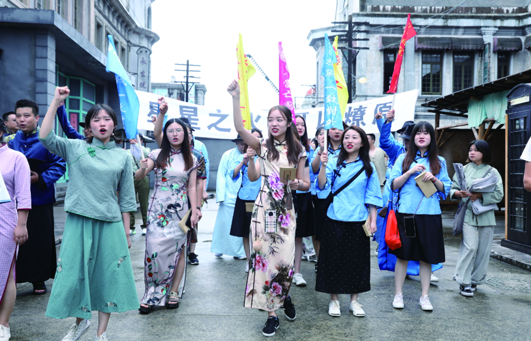 民国学生游街条幅图片