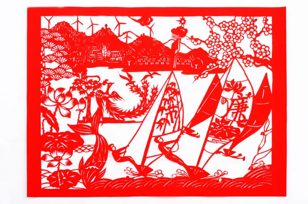 巧手剪纸话廉洁谢才华作品象廉相依荣获一等奖