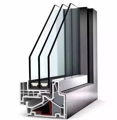 "三玻两腔"门窗示意.