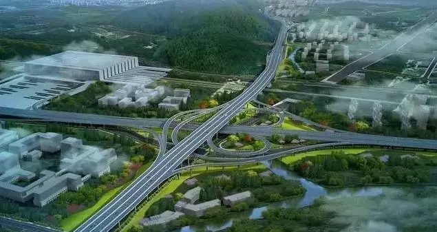 东至新城路,与已建成的东入城口彩虹快速路相接,路线全长约6