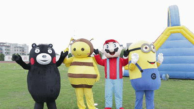 动物人偶助力运动会