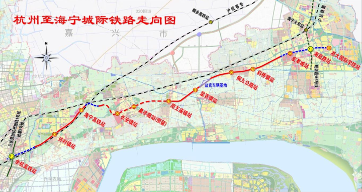 据介绍,杭海城际铁路全线速度值为120公里/小时,采用b型车4辆编组,就