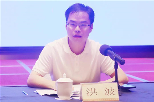 镇党委副书记,镇长洪波主持会议.