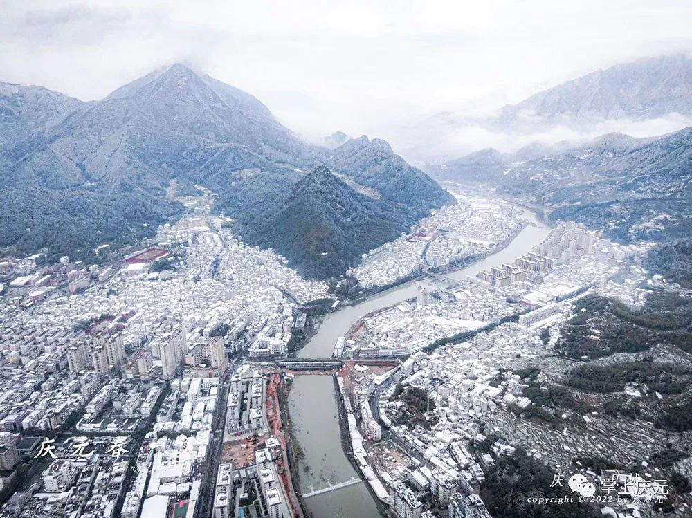雪中庆元一场春雪悄然而至!