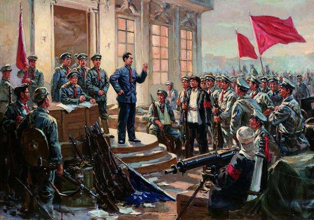 南昌起义油画95年前,他们怀抱国家兴亡,匹夫有责的信念与担当,在南昌